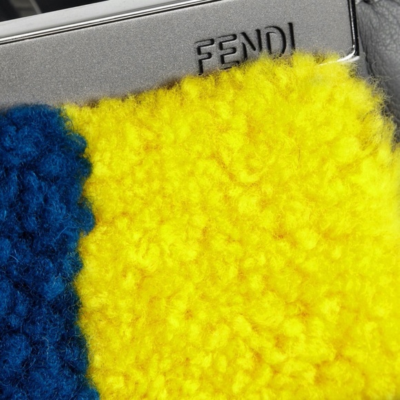 Fendi 2Jours Leather & Multicolor Shearling Tote - Picture 16 of 16